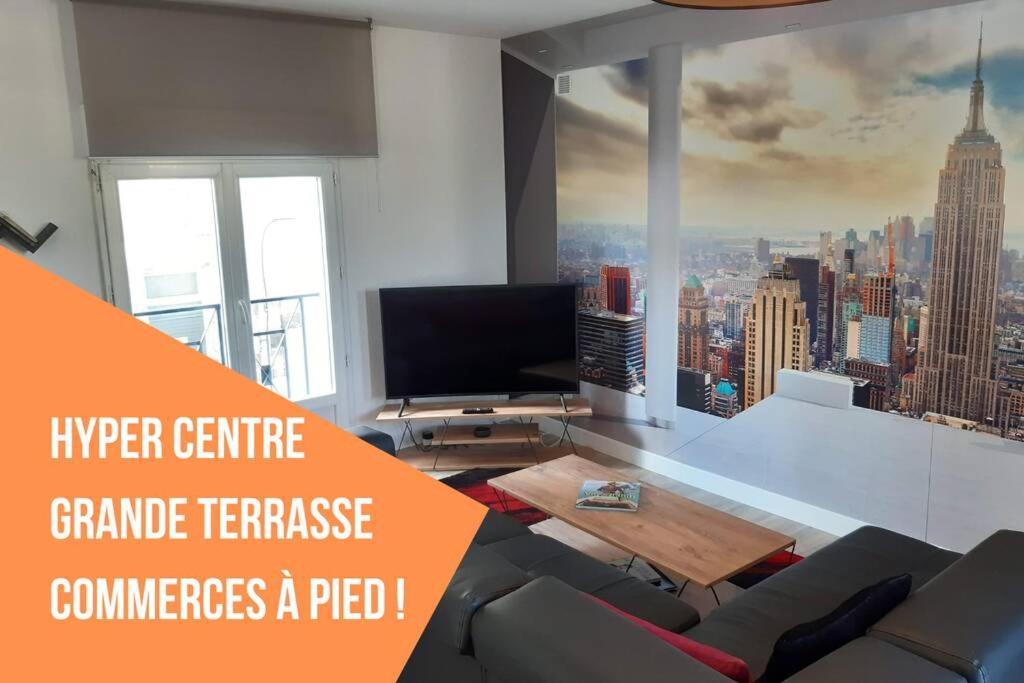Appartement Renove Le New-York En Centre Ville - Terrasse Et Parking - Non Climatise La Roche-Chalais Екстер'єр фото